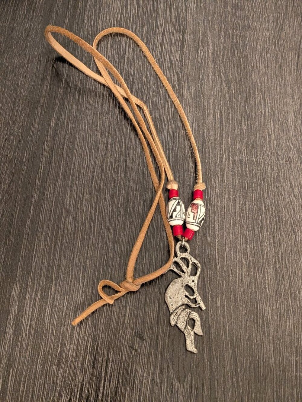 Vintage 1996 CMS Kokopelli Southwestern Beaded Pendant Necklace